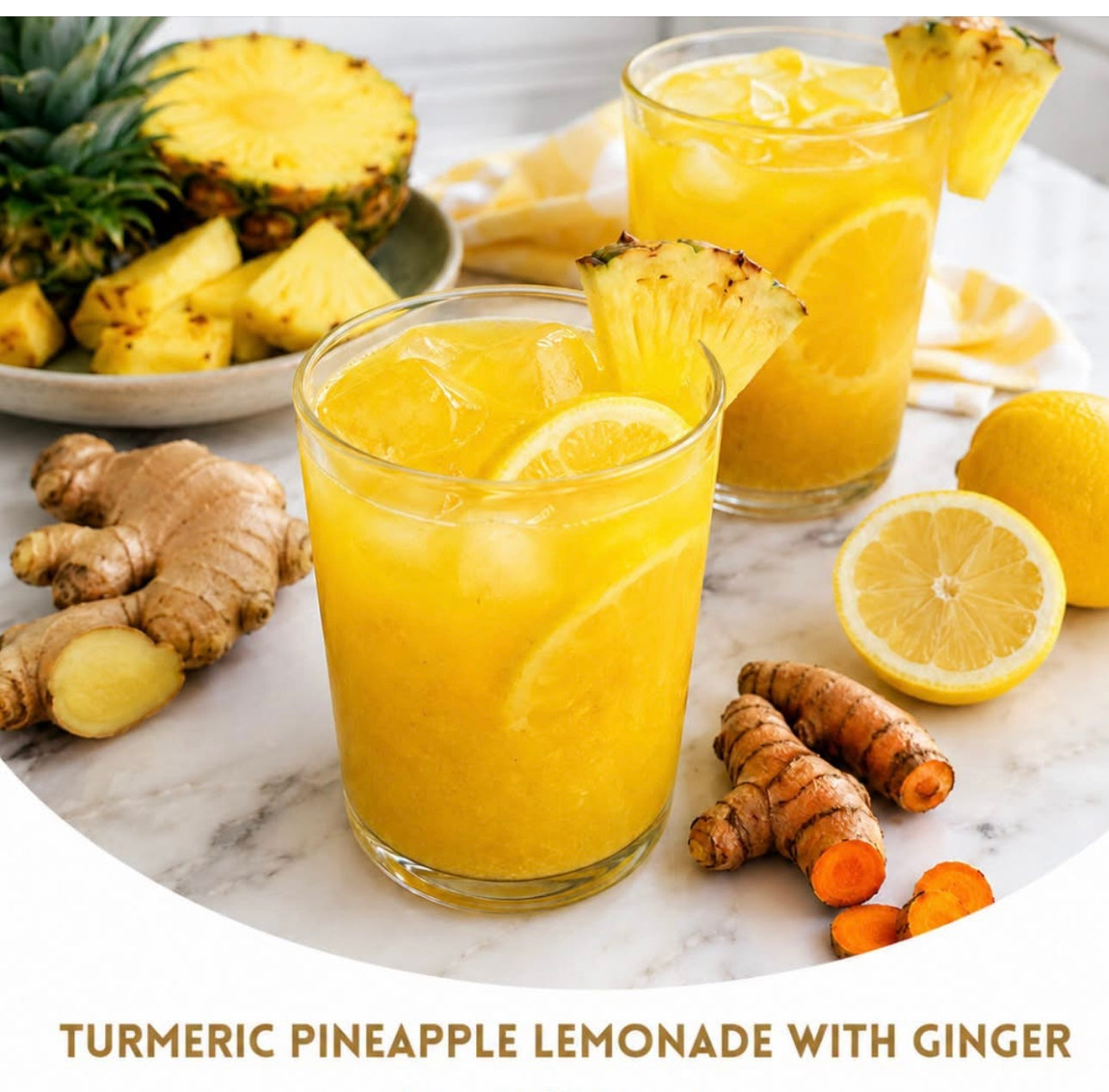 DeTox Lemonade with Tumeric & Ginger 🫚