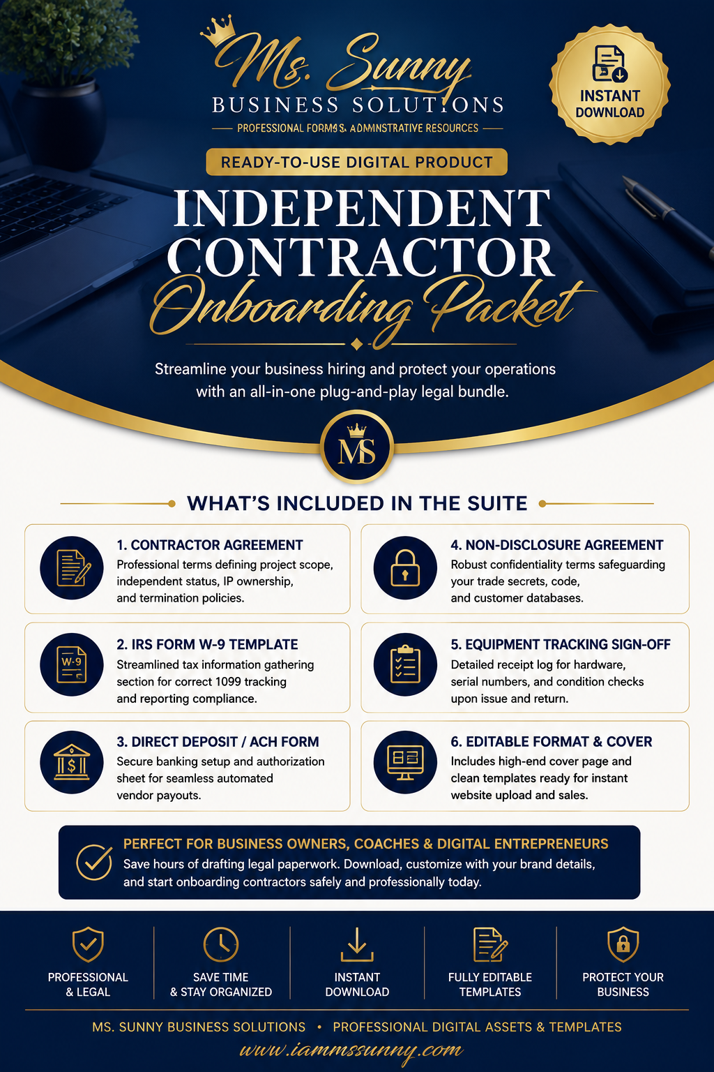 Business Contracting downloadable Onboarding Packet