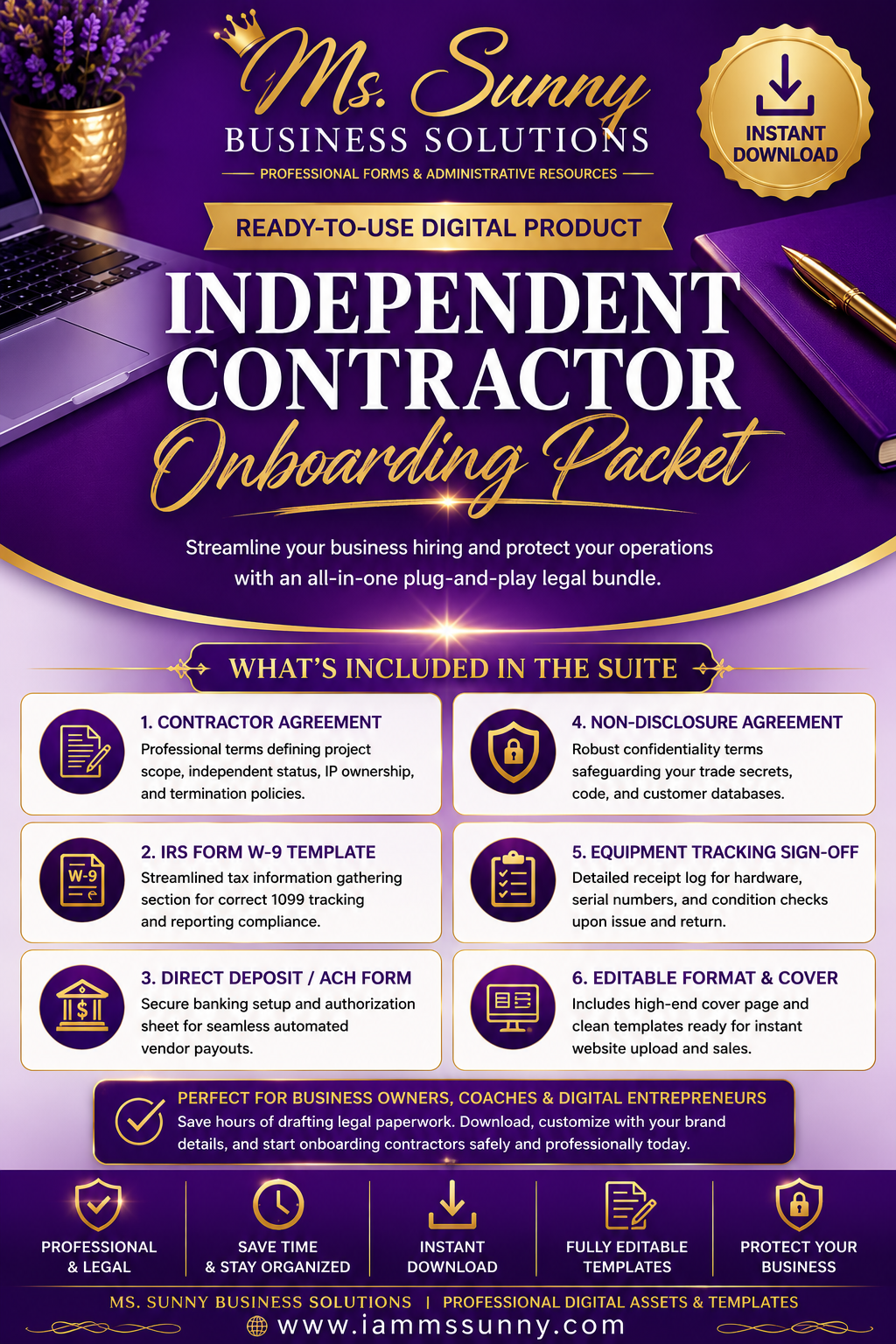 Independent Contractor downloadable Onboarding Packet