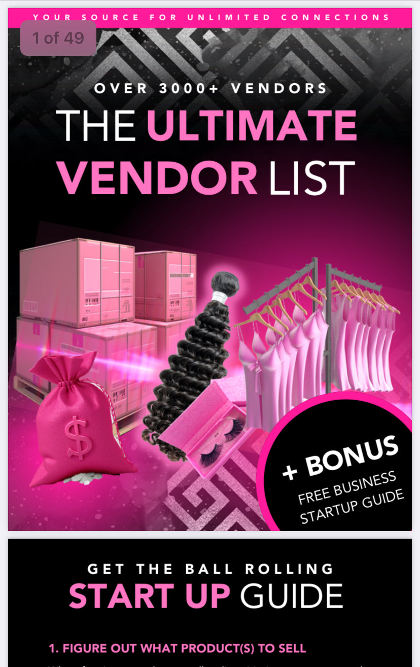 New Vendor List 2025 - Instant Download