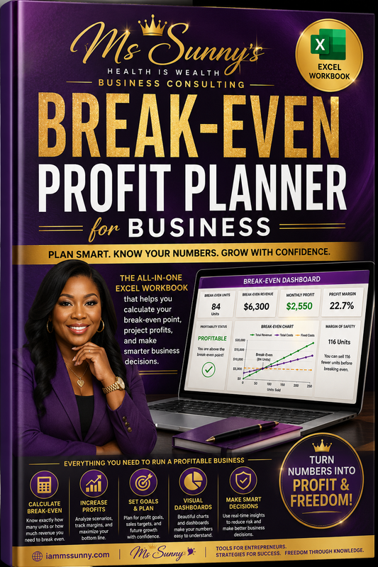 Break-even Profit  Analysis - Automated Excel WorkBook