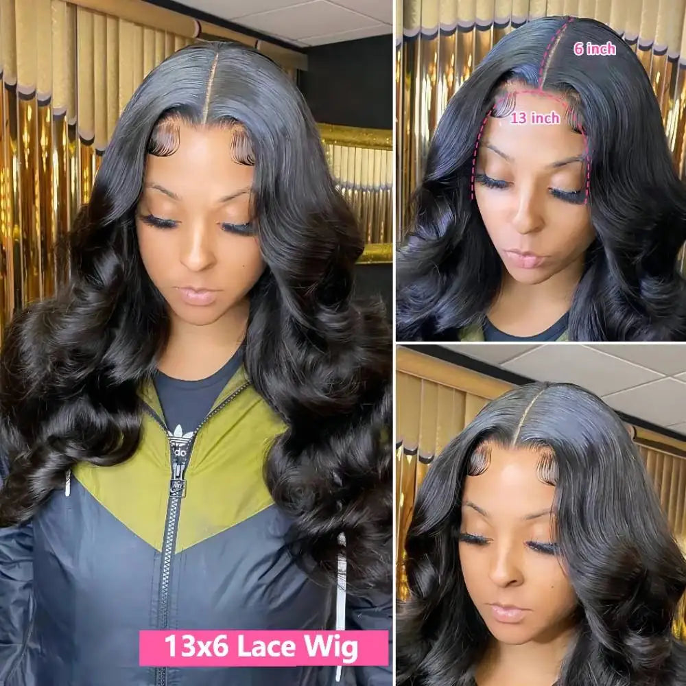 HD Transparent 13x4 13x6 Body Wave Lace Front Wig Pre Plucked 360 Lace Frontal Wig Human Hair Wigs For Women 5x5 Closure Wig